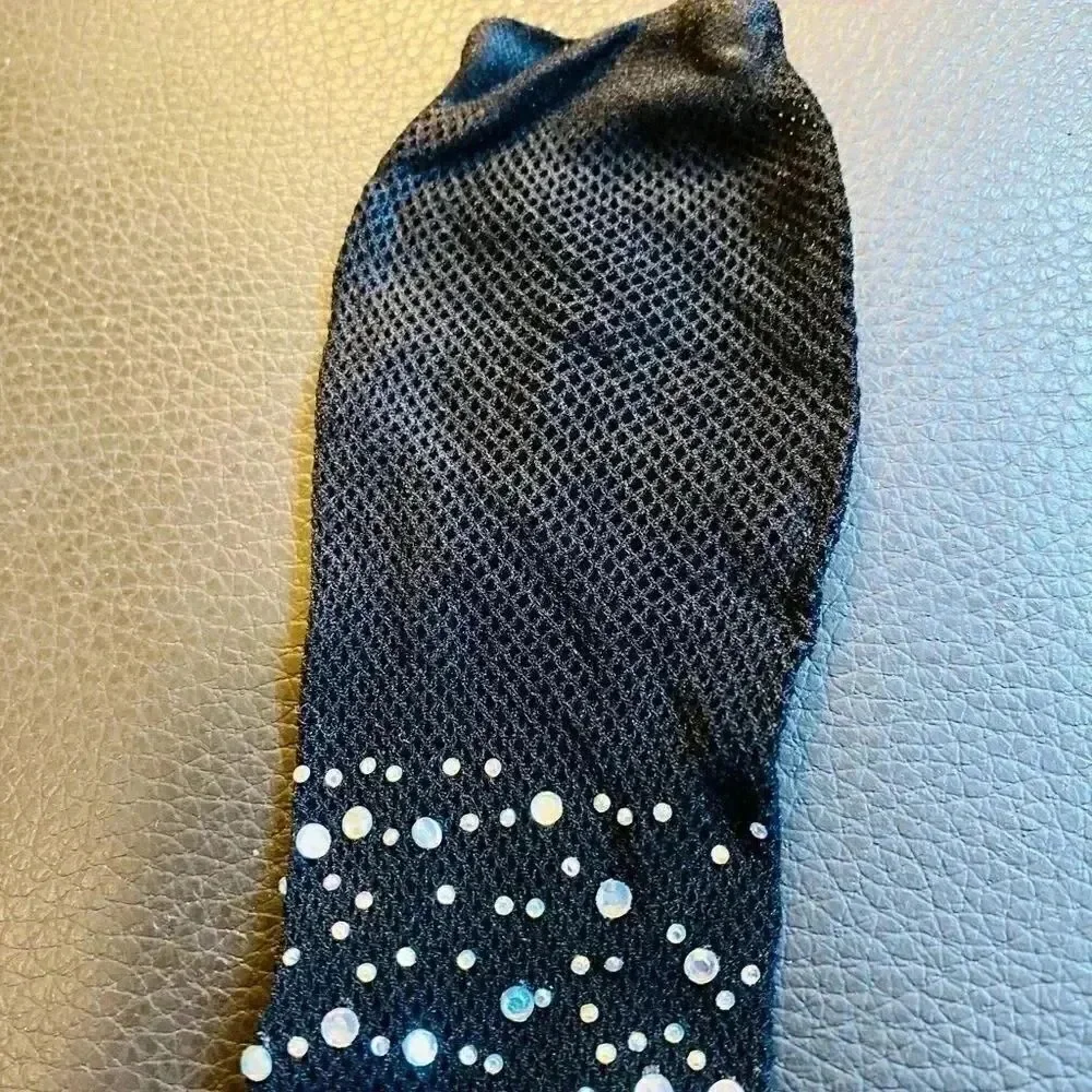 Sexy fishneck pantyhose covered with bling.